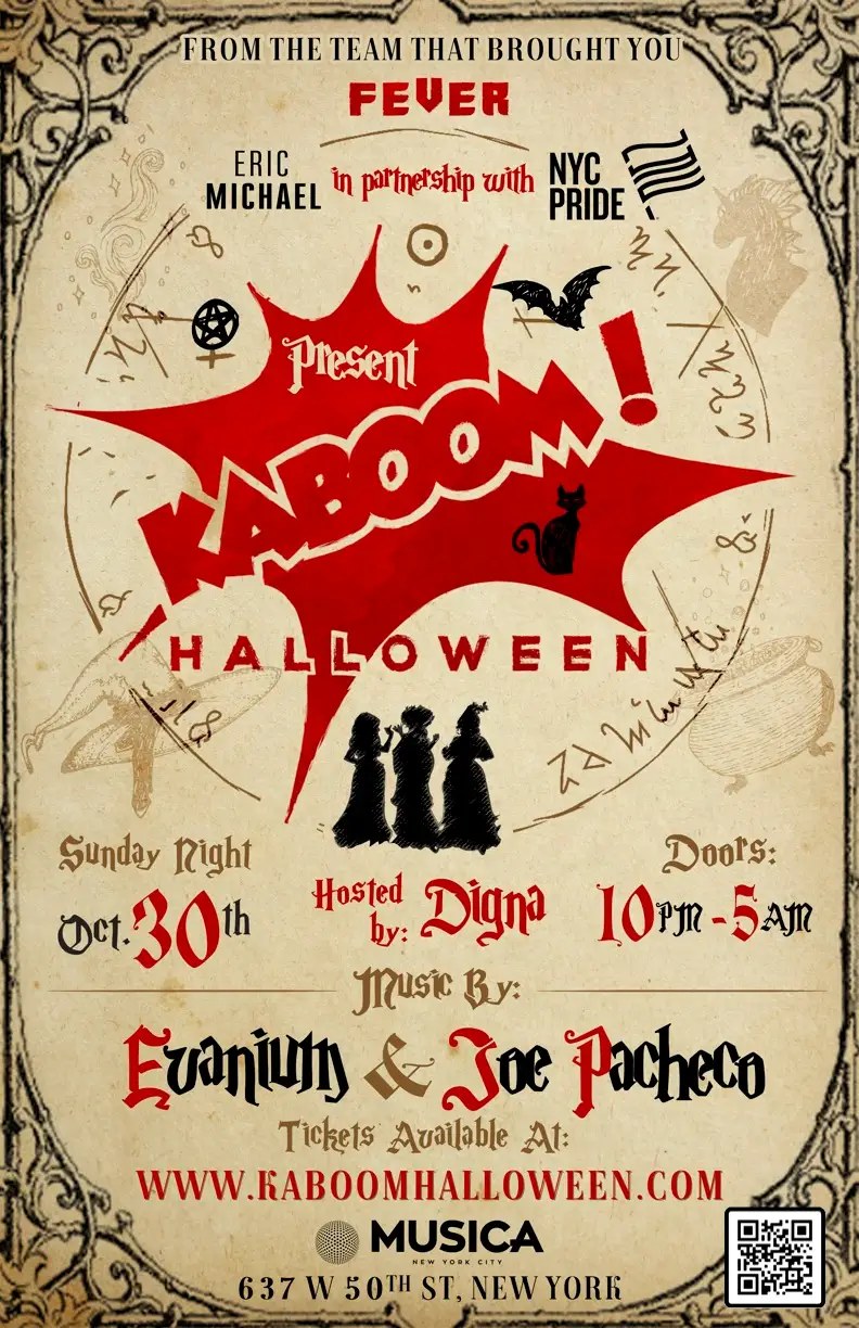Kaboom! Halloween flyer