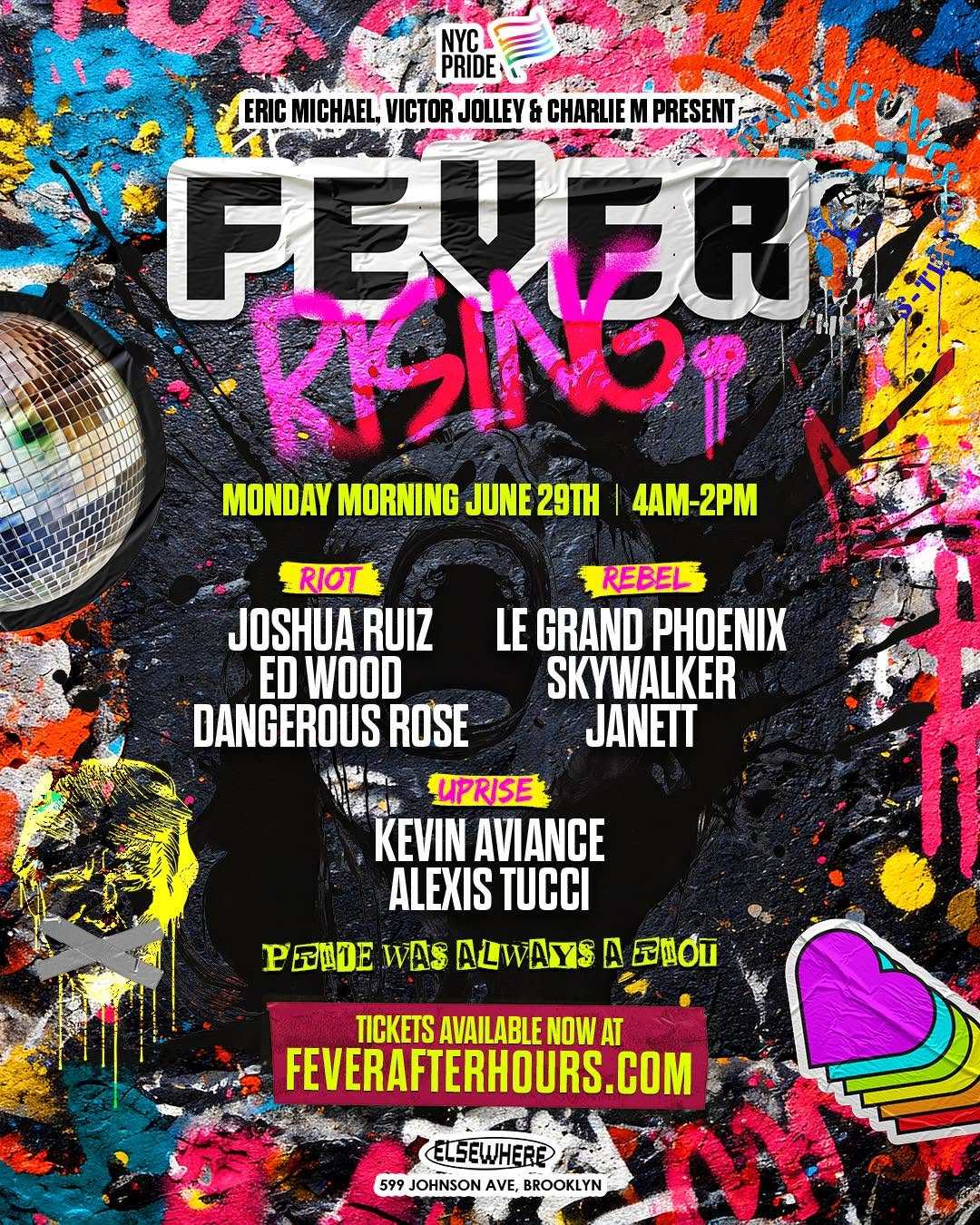 Fever Rising: NYC Pride flyer